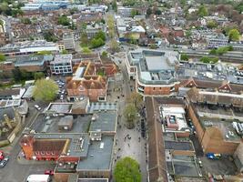 Aerial View of Historical Canterbury City Centre, Kent, England, Great Britain. April 20th, 2024 photo