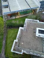 Aerial View of Central Borehamwood London City of England During Cloudy and Rainy Day, England UK. April 4th, 2024 photo