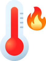 Fire thermometer temperature icon png