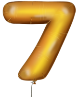 gold balloon with the number 0 to 9 on it png