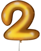 gold balloon with the number 0 to 9 on it png