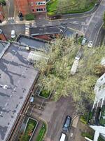 Aerial View of Central Borehamwood London City of England During Cloudy and Rainy Day, England UK. April 4th, 2024 photo