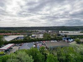 Aerial View of Residential District of Strood Town of Rochester, England United Kingdom. April 20th, 2024 photo