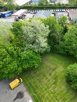 Aerial View of Residential District of Strood Town of Rochester, England United Kingdom. April 20th, 2024 photo