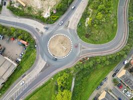 Aerial View of Residential District of Strood Town of Rochester, England United Kingdom. April 20th, 2024 photo