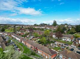 Aerial View of Residential District of Strood Town of Rochester, England United Kingdom. April 20th, 2024 photo