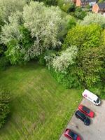 Aerial View of Residential District of Strood Town of Rochester, England United Kingdom. April 20th, 2024 photo