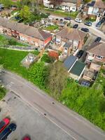 Aerial View of Residential District of Strood Town of Rochester, England United Kingdom. April 20th, 2024 photo