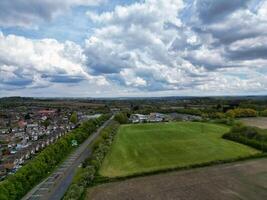 Aerial View of Stapleford Countryside Landscape of British Village Nottingham, England UK. April 26th 2024 photo