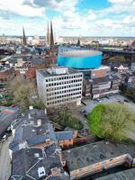 Aerial View of Buildings at City Centre and Downtown of Coventry City of England United Kingdom. March 30th, 2024 photo