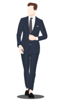 Mann im ein passen und Krawatte im ein gesichtslos Karikatur png