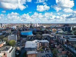 Aerial View of Buildings at City Centre and Downtown of Coventry City of England United Kingdom. March 30th, 2024 photo