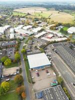 Aerial View of Central Northampton City of Northamptonshire, England United Kingdom. October 25th, 2023 photo