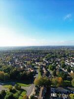 Aerial View of Central Northampton City of Northamptonshire, England United Kingdom. October 25th, 2023 photo