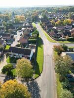 Aerial View of Central Northampton City of Northamptonshire, England United Kingdom. October 25th, 2023 photo