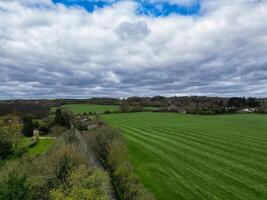 Aerial View of Central Denham Green London City of England United Kingdom. April 3rd, 2024 photo