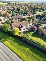 Aerial View of Central Northampton City of Northamptonshire, England United Kingdom. October 25th, 2023 photo