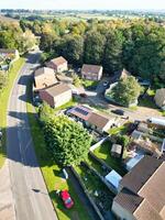 Aerial View of Central Northampton City of Northamptonshire, England United Kingdom. October 25th, 2023 photo