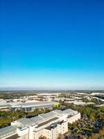 Aerial View of Central Northampton City of Northamptonshire, England United Kingdom. October 25th, 2023 photo