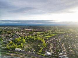 High Angle View of Central Peterborough City of England United Kingdom. April 11th, 2024 photo