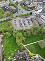 High Angle View of Central Peterborough City of England United Kingdom. April 11th, 2024 photo