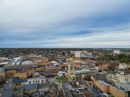 High Angle View of Central Peterborough City of England United Kingdom. April 11th, 2024 photo