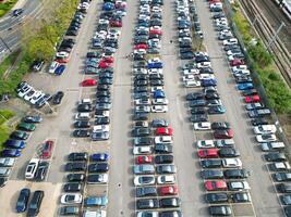 High Angle View of Central Peterborough City of England United Kingdom. April 11th, 2024 photo