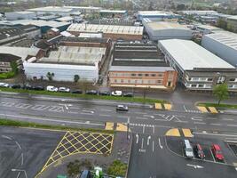 Aerial View of Elstree London City of England Great Britain during Cloudy and Windy Day. April 4th, 2024 photo