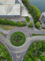 Aerial View of Central Dartford London City of England United Kingdom, April 14th, 2024 photo