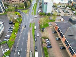 Aerial View of Elstree London City of England Great Britain during Cloudy and Windy Day. April 4th, 2024 photo