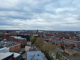 Aerial View of Buildings at Central Leicester City of England United Kingdom. April 4th, 2024 photo