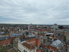 Aerial View of Buildings at Central Leicester City of England United Kingdom. April 4th, 2024 photo