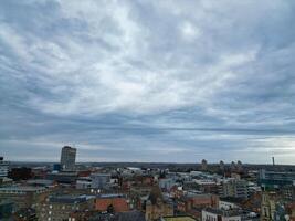 Aerial View of Buildings at Central Leicester City of England United Kingdom. April 4th, 2024 photo