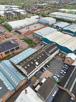 Aerial View of Elstree London City of England Great Britain during Cloudy and Windy Day. April 4th, 2024 photo