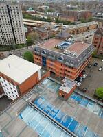 Aerial View of Buildings at Central Leicester City of England United Kingdom. April 4th, 2024 photo