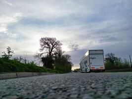 Low Angle View of Road at Countryside on Rugby City, England UK. April 8th, 2024 photo