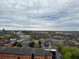 Aerial View of Buildings at Central Leicester City of England United Kingdom. April 4th, 2024 photo