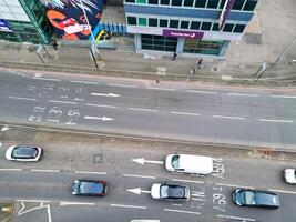 Aerial View of Buildings at Central Leicester City of England United Kingdom. April 4th, 2024 photo