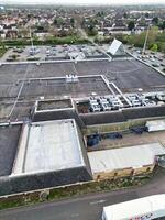 Aerial View of Bedford City of Bedfordshire, England UK During Windy and Cloudy Day. April 5th, 2024 photo