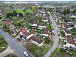 High Angle View of Harefield Town London, Uxbridge, England. United Kingdom During Sunset. April 3rd, 2024 photo