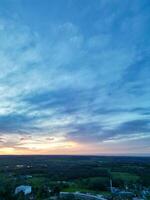 High Angle View of Harefield Town London, Uxbridge, England. United Kingdom During Sunset. April 3rd, 2024 photo