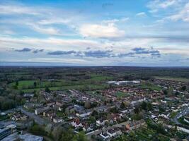 High Angle View of Harefield Town London, Uxbridge, England. United Kingdom During Sunset. April 3rd, 2024 photo