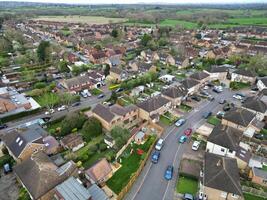 High Angle View of Harefield Town London, Uxbridge, England. United Kingdom During Sunset. April 3rd, 2024 photo