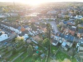 Aerial View of Central Leighton Buzzard Town of England Great Britain. March 29th, 2024 photo