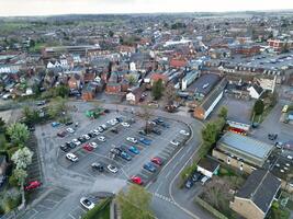 Aerial View of Central Leighton Buzzard Town of England Great Britain. March 29th, 2024 photo