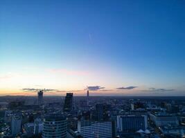 Aerial City Centre Buildings of Birmingham Central City of England United Kingdom During Sunset. March 30th, 2024 photo