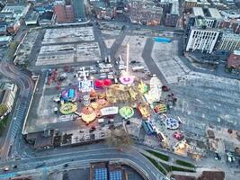 Aerial City Centre Buildings of Birmingham Central City of England United Kingdom During Sunset. March 30th, 2024 photo