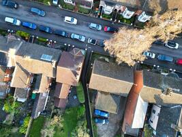 Aerial View of Central Leighton Buzzard Town of England Great Britain. March 29th, 2024 photo