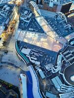 Aerial City Centre Buildings of Birmingham Central City of England United Kingdom During Sunset. March 30th, 2024 photo