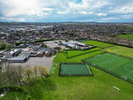 Aerial View of Central Aylesbury Town of England United Kingdom. April 1st, 2024 photo